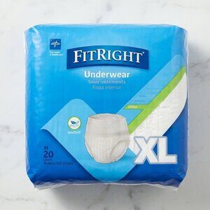 Medline Fitright Extra Adult Underwear Size XL 20 Pack